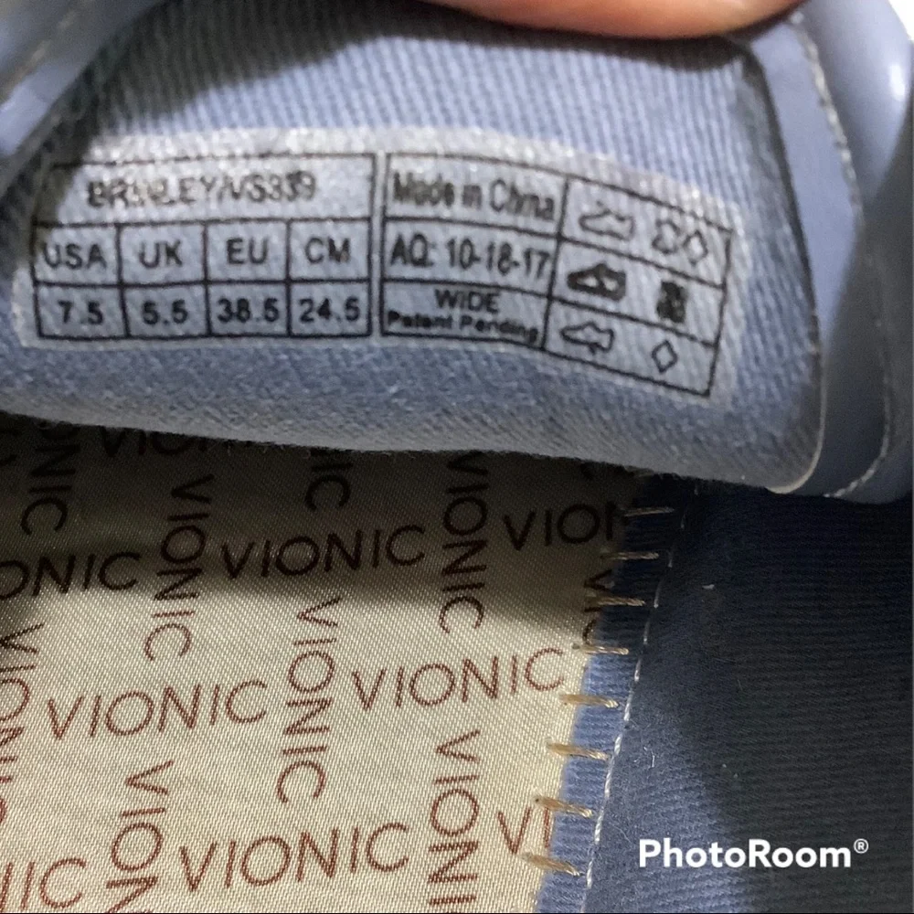 VIONIC BRINLEY WOMEN SUEDE BLUE LACE UP SNEAKERS. SIZE 7.5 - Picture 9 of 11